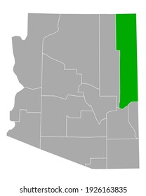 Mapa de Apache en Arizona en blanco