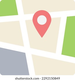 map app flat design icon
