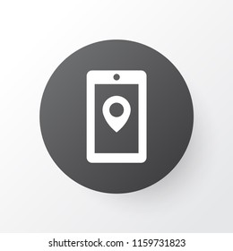 Map app icon symbol. Premium quality isolated navigation element in trendy style.