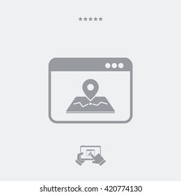 Map application flat icon