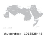 Map of Arab League. Vector