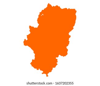 Map of Aragon as vector illustration