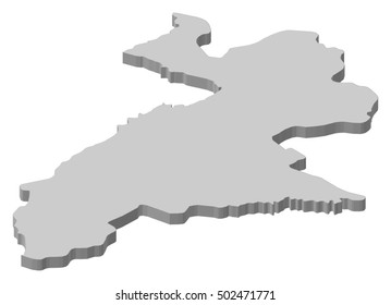 Map - Arbil (Iraq) - 3D-Illustration