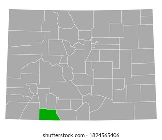Mapa de Archuleta en Colorado en blanco