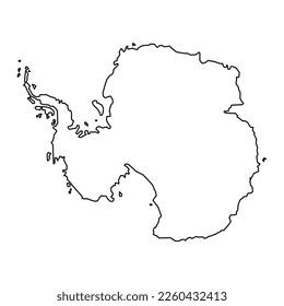 Mapa de la región del Ártico. Ilustración vectorial.