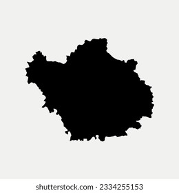 Map of Ardennes - Grand Est - France region outline silhouette graphic element Illustration template design
