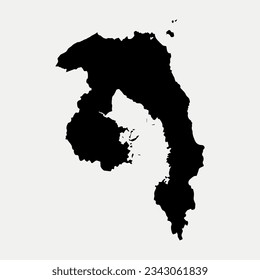 Mapa de Ards y North Down - Irlanda del Norte - Reino Unido de Gran Bretaña e Irlanda del Norte Eslabón de silueta de elementos gráficos Ilustración diseño de la plantilla
