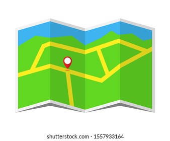 Map of the area with a red dot geolocation
