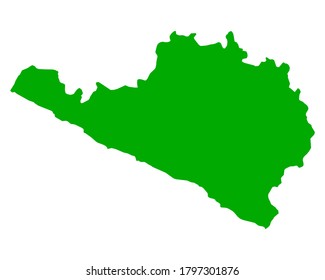 Map of Arequipa on white