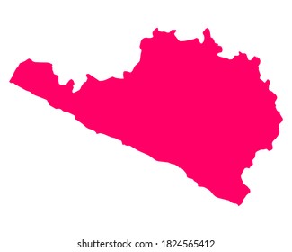 Map of Arequipa on white