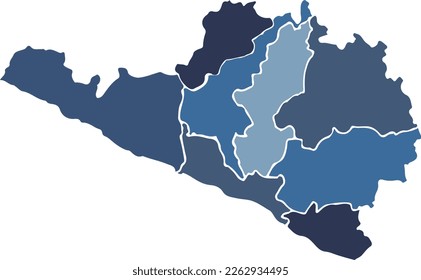 MAP OF AREQUIPA AND ITS PROVINCES