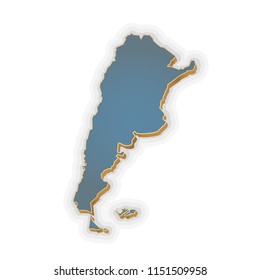Map of argentina, 3d modern design