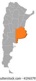 Map - Argentina, Buenos Aires