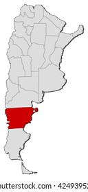 Map - Argentina, Chubut