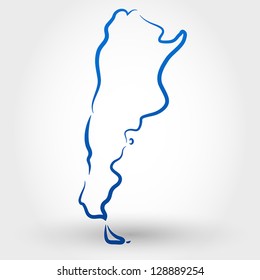 map of argentina. map concept