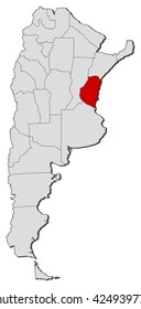 Map - Argentina, Entre Rios