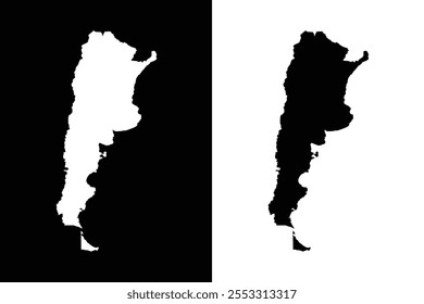 Mapa da Argentina, Bandeira da Argentina símbolo nacional do país ilustração Vetor, Retângulo Argentina bandeira ilustração, Vetor plano ilustração
