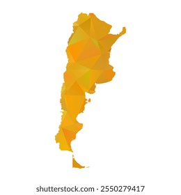 Map of Argentina - Gold Polygonal Design For Your. Vector illustration eps 10.