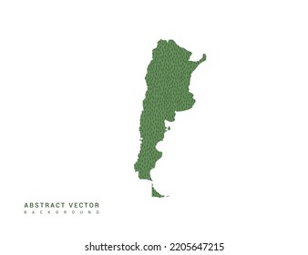 Karte von Argentinien grüner einfacher Umriss. Stylisierter minimaler Liniendesign-Vektor.