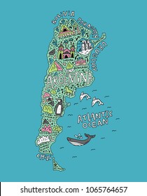 Map Argentina made in vector