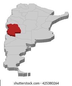 Map - Argentina, Mendoza