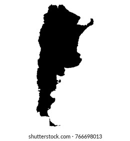 Map of Argentina on a white background, Vector illustration