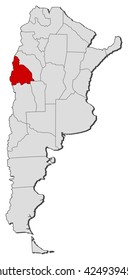 Map - Argentina, San Juan