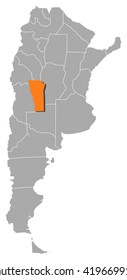 Map - Argentina, San Luis