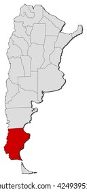 Map - Argentina, Santa Cruz
