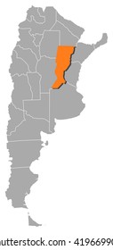 Map - Argentina, Santa Fe