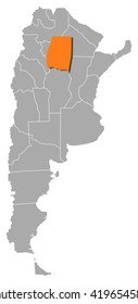 Map - Argentina, Santiago del Estero