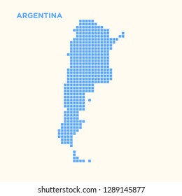 map of argentina. vector
