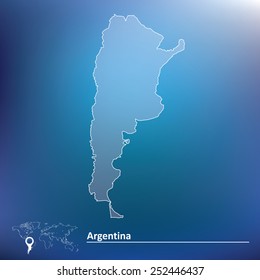 Map of Argentina - vector illustration