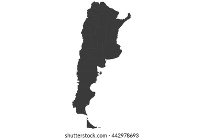 Map of Argentina Vector Illustration