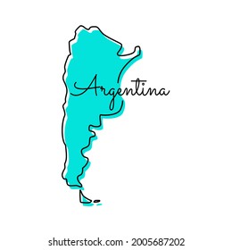 Karte von Argentinien Vektor Illustration Design Template.