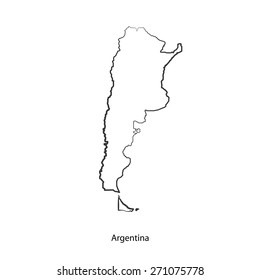 Map of Argentina for your design, concept Illustration.