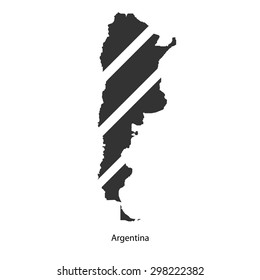 Map of Argentina  for your design, concept Illustration.