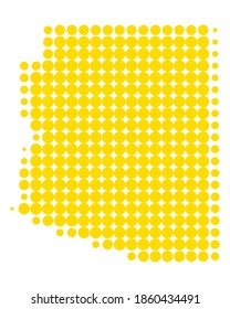 Mapa de Arizona en blanco