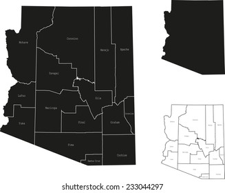 map of Arizona state