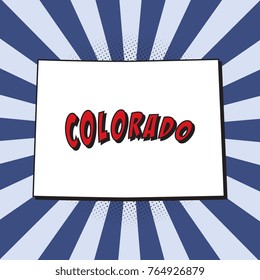 map of Arizona u.s. state in pop art style with dotted shadows and radial lines in shape of rays