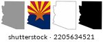 Map Arizona vector background. Isolated country texture