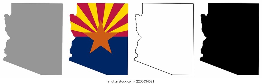 Map Arizona vector background. Isolated country texture