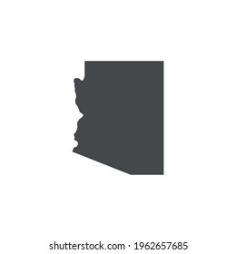 map of Arizona. vector contour