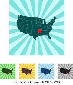 map of Arkansas