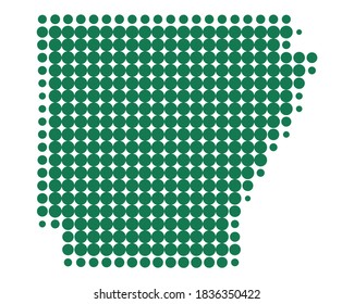 Mapa de Arkansas en blanco