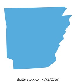 Map of Arkansas State on a white background, Vector illustration