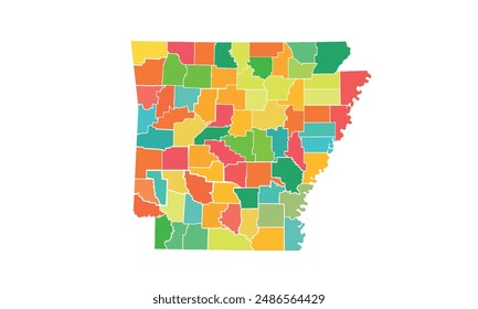 Map of the Arkansas state.used for education,Travel worldwide, earth geography website layouts, background, Study geography,work in graphics.Suitable for tourists students and graphic design.