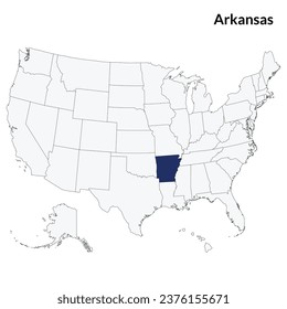 Map of Arkansas. Arkansas map. USA map
