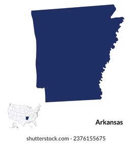 Map of Arkansas. Arkansas map. USA map