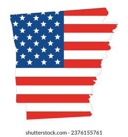 Map of Arkansas. USA map